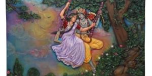 Radha Krishna Relief Painting