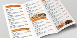 Menu Card Design Service