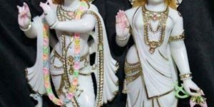 Radha Krishna Marble Statue