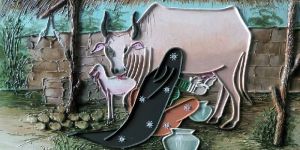 Mud Work Wall Painting