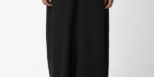 Chick Garb Black Cotton Lycra Palazzo Pants