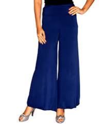 Chick Garb Dark Blue Cotton Lycra Palazzo Pants