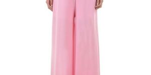 Chick Garb Pink Cotton Lycra Palazzo Pants