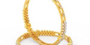 Diamond Gold Bangles Tianna