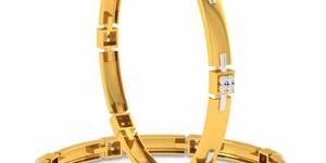 Diamond Gold Bangles Clover Square