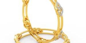 Diamond Gold Bangles Twin Tales