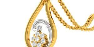 Upscale Love Diamond Gold Pendant