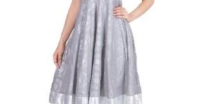 Grey Cotton Anarkali