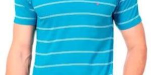 Mens Striped V-Neck T-Shirt
