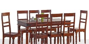 Sheesham Wood Eight Seater Dining Table Set (RHP-DINING-012)