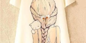 Ladies O Neck T-Shirts Printed