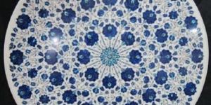 Round Marble Inlay Table Top