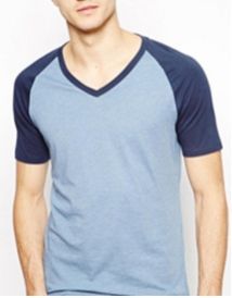 Mens Raglan Half Sleeve V Neck T-Shirts