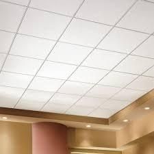 Mineral Fiber Tiles Grid Ceiling Work