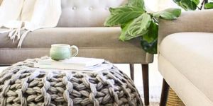 Knitted Cotton Poufs