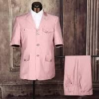 Mens Stylish Decent Pink Safari Suit