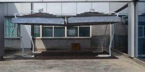 Side-Pole Three Dekker Garden Umbrellas