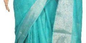 Silver Jari Lilan Silk Sarees