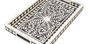 Bone Inlaid Serving Tray