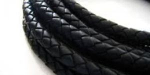 Black Braided Leather Cords