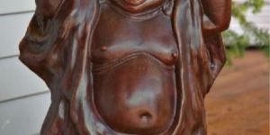 White Marble Laughing Buddha Statue