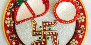 White Marble Pooja Thali