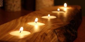 Wooden Tealight Candles