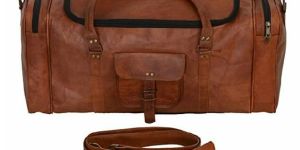 Duffel Holdall Travel Sports Overnight Leather Bag