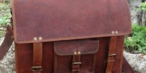 Ganuine Goat Leather Laptop Messenger Bag