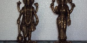 Brass Vishnu Laxmi Statue