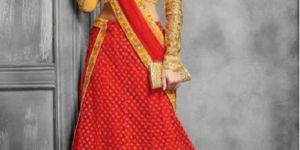 Yellow Border Lehenga Choli