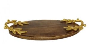 Wooden Leaf Serving Tray
