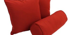 Red Color Solid Cotton Cushion