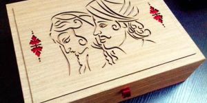 Laser Cutting Wedding Card Box