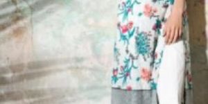 Unstitched Cotton Printed Kurti