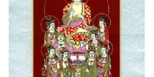 Preaching Buddha Art Prints on Silk
