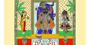 Srinathji The Dark-Hued Divine Art Prints On Silk
