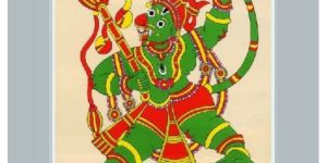 the Monkey God Hanuman Art Prints on Silk