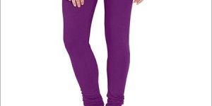 Purple Cotton Lycra Leggings