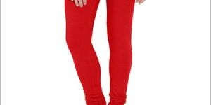 Red Cotton Leggings
