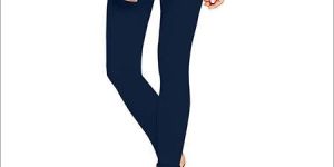 Blue Cotton Lycra Leggings