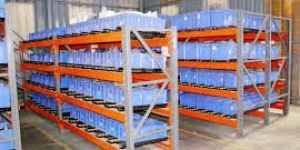 Industrial FIFO Storage Racks Display Solutions