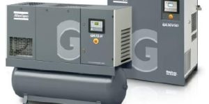 Oil-lubricated air compressors