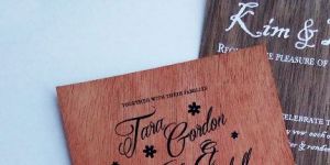 Wood Wedding Invitations