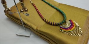 Pure Tussar Silk Saree with Running Blouse