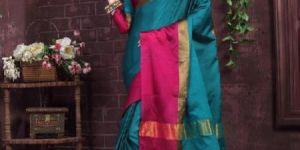 Saree Cotton Silk with Fancy Blouse