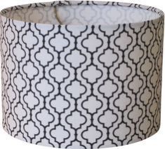 Printed Fabric Drum Lamp Shade for Metal Table Lamp