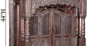 Pooja Mandir of OXidized Temple with Three Domes L 28