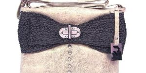 Smocky Velvet Bow Sling Bag