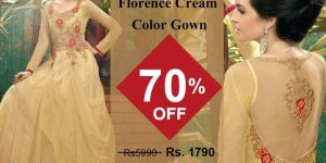 Online Cream Color Gown